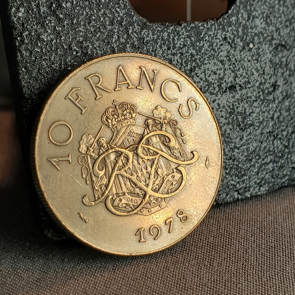 1978 Monaco 10 Francs KM# 154